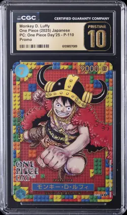 2025 ONE PIECE JPN PC: ONE PIECE DAY'25 PROMO MONKEY D. LUFFY CGC 10 PRISTINE - Image 1