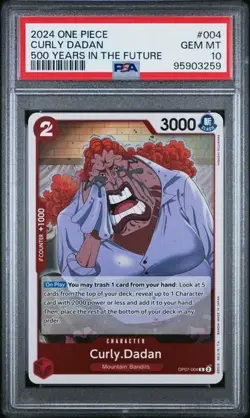 2024 One Piece 500 Years in the Future Curly Dadan RARE PSA 10 GEM #004 - Image 1