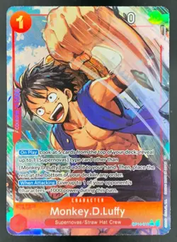 Monkey.D.Luffy Alternate Art Foil One Piece The Azure Sea's Seven OP14-013 - Image 1