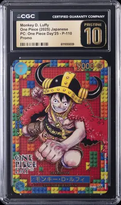 2025 ONE PIECE JPN PC: ONE PIECE DAY'25 PROMO MONKEY D. LUFFY CGC 10 PRISTINE - Image 1
