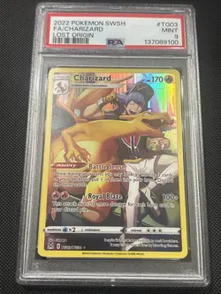 Pokemon TCG Charizard TG03/TG30 2022 Sword and Shield Lost Origin PSA 9 - Image 2
