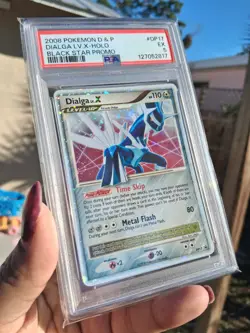 PSA 5 Dialga Lv.X Holo DP17 2008 Pokemon Diamond & Pearl Black Star Promo Pop 7 - Image 3