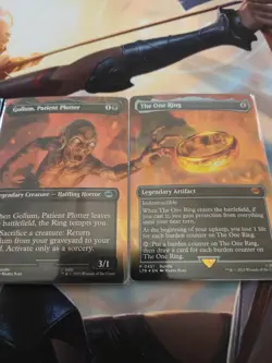 4PCS MTG Lord of The Rings LOTR The One Ring BORDERLESS FOIL SCENE NM/M - Image 3