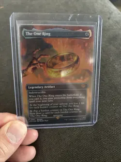 The One Ring Borderless Promo Foil LOTR Card MTG NM/M Instantly Sleeved - Image 1