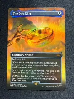 The One Ring - Borderless Foil - NM - LoTR MtG - Image 1