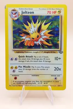 Jolteon Holo Rare Jungle 4/64 Pokemon Card - WOTC 1999 B - Image 1