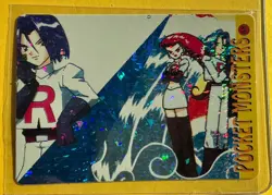 ROCKET JESSE JAMES Vintage Prism Holo Sticker Card Anime Collectible Foil LP - Image 1
