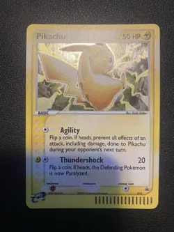 Pokemon Pikachu TCG Black Star Promo Holo Card #012 2003 - Image 1