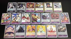 One Piece Romance Dawn Purple Theme 19 Card Lot Jack/Black Maria/Page One/Speed - Image 1