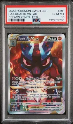 Lucario VSTAR SWSH291 SWSH: Sword & Shield Promo Cards Holo PSA 10 - Image 1