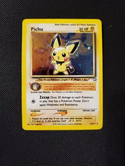 Pokemon Pichu TCG Neo Genesis Holo Rare Card 12/111 Unlimited Edition - Image 1