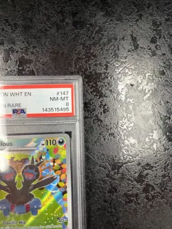 2025 POKEMON WHITE FLARE EN ZWELIOUS ILLUSTRATION RARE #147 PSA 8 - Image 2