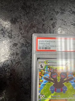 2025 POKEMON WHITE FLARE EN ZWELIOUS ILLUSTRATION RARE #147 PSA 8 - Image 3