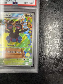 2025 POKEMON WHITE FLARE EN ZWELIOUS ILLUSTRATION RARE #147 PSA 8 - Image 5
