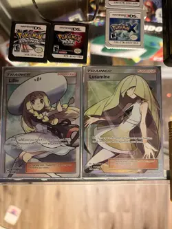 Pokemon Lusamine Trainer Full Art Holo Card 110/111 Crimson Invasion TCG Lot - Image 1