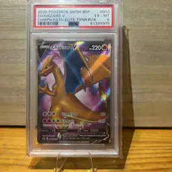2020 Pokemon Charizard v SWSH050 Promo PSA6 MINT ! Champions Path - Image 1