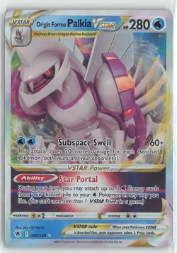 Pokemon TCG Astral Radiance Foil Ultra Rare #040/189 Origin Forme Palkia VSTAR - Image 1