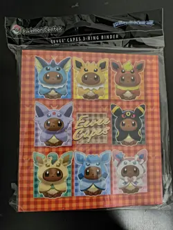 Eevee Capes 3 Ring Binder Pokemon Center Exclusive NEW - Image 1