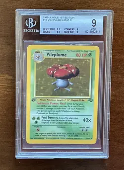 1999 Pokemon Jungle 1st Edition #15 Vileplume BGS 9 - Image 1