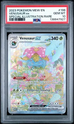 PSA 10 Venusaur EX 198/165 SIR - Pokemon Scarlet & Violet: 151 ENGLISH - Image 1