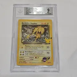 ROCKET'S ZAPDOS HOLO 2021 Pokemon Celebrations #15 - BGS 9 - Image 1