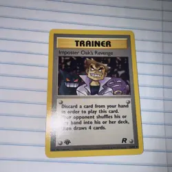 Imposter Oak’s Revenge 1st Edition Team Rocket 76/82 Vintage Pokemon Card NM - Image 1