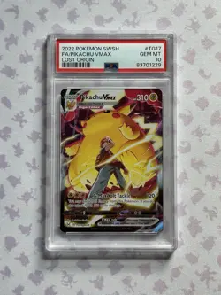 Pokemon TCG Pikachu VMAX Lost Origin TG17/TG30 Holo Ultra Rare PSA 10 - Image 1