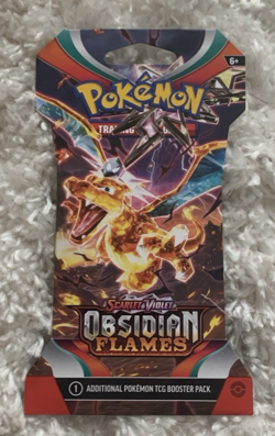 Pokemon SV Obsidian Flames Booster Pack (All Packs Have Charizard Artwork Cover) - Image 1