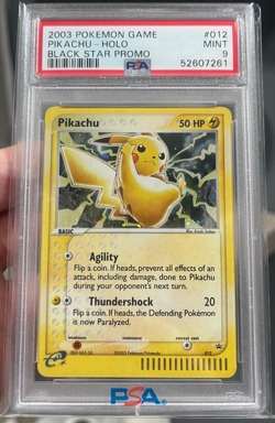 2003 Pokemon Nintendo Black Star Promo Holo Pikachu #12 PSA 9 MINT - Image 1