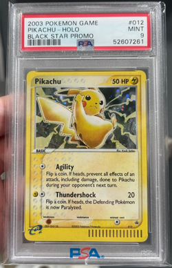 2003 Pokemon Nintendo Black Star Promo Holo Pikachu #12 PSA 9 MINT - Image 3