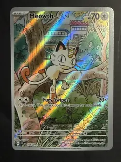 2025 Pokemon Phantasmal Flames Meowth Illustration Rare #106/094 TCG NM - Image 1