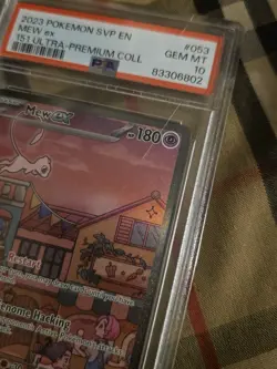 2023 POKEMON SVP EN-SV BLACK STAR PROMO 151 ULTRA-PREM COLL #053 MEW EX PSA 10 - Image 3