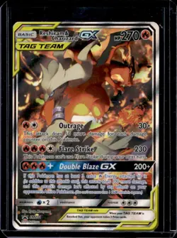 2016-19 Pokemon SM Black Star Promos Reshiram & Charizard Tag Team #SM201 - Image 1