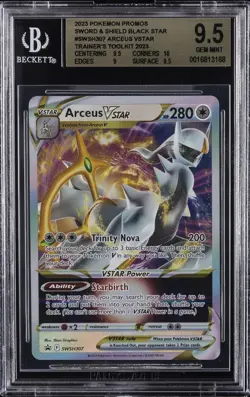 2023 POKEMON SWSH BLACK STAR PROMO TRAINER'S TOOLKIT #307 ARCEUS VSTAR CGC 9.5 - Image 1