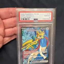 2025 HOP'S ZACIAN EX 176/159 POKEMON JTG JOURNEY TOGETHER ULTRA RARE PSA 10 - Image 3