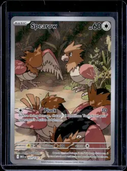 2025 Pokemon Mega Evolution Spearow Illustration Rare #151/132 - Image 1