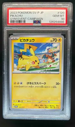 2023 Pokemon SV Black Star Promos Pikachu #120/SV-P PSA 10 - Image 1