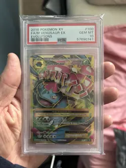 M VENUSAUR EX 2016 POKEMON XY EVOLUTIONS RARE 100/108 PSA 10 - Image 1