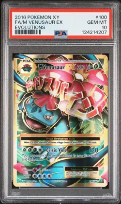 Pokemon M Venusaur EX Full Art 100/108 XY Evolutions Mega #100 GEM MINT PSA 10 - Image 1