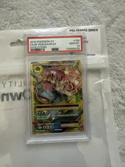 2016 Pokemon XY Evolutions M Venusaur EX Full Art 100/108 PSA 10 Gem Mint - Image 1