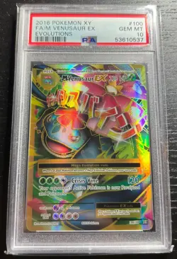 PSA 10 GEM MINT M Venusaur EX 100/108 Full Art Pokemon 2016 XY Evolutions Mega - Image 1
