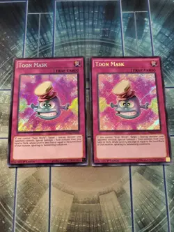 Yugioh - Toon Mask DRL2-EN028 NM 1st ed Secret Rare x2 - Image 1