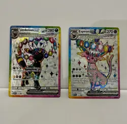 Umbreon & Espeon ex Prismatic Evolutions Premium Collection 175/176 PROMO CARDS - Image 1