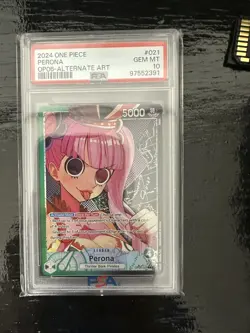2024 One Piece Perona Alternate Art OP06-021 PSA 10 GEM MT - Image 1