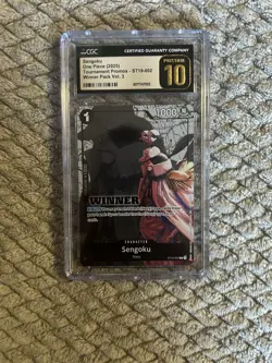 One Piece Card Game CGC 10 Sengoku ST19-002 Tournament Promo 2025 - Image 1