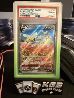 2022 POKEMON SWORD & SHIELD ASTRAL RADIANCE #161 FULL ART/BEEDRILL V PSA 10 - Image 1