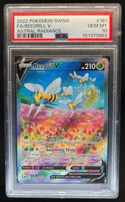 2022 Pokemon SWSH Astral Radiance Beedrill V #161/189 PSA 10 - Image 1