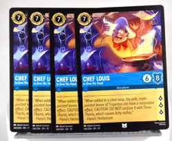 Disney Lorcana TCG Whispers in the Well Chef Louis In Over His Head 140/204 x4 - Image 1