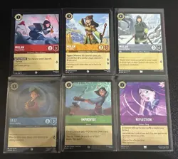 Disney Lorcana Mulan Theme 6 Card Lot Mulan/Fa Li/Improvise/Reflection - Image 1