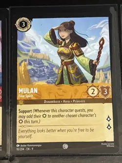 Disney Lorcana Mulan Theme 6 Card Lot Mulan/Fa Li/Improvise/Reflection - Image 3